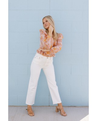 cassie crop super high rise straight jeans