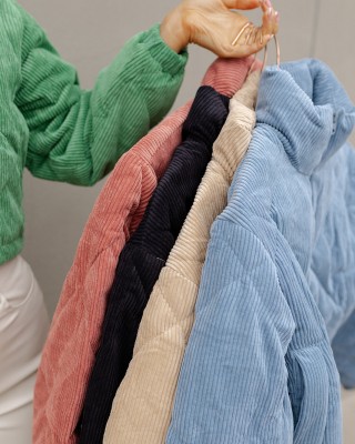 halo crop corduroy jacket