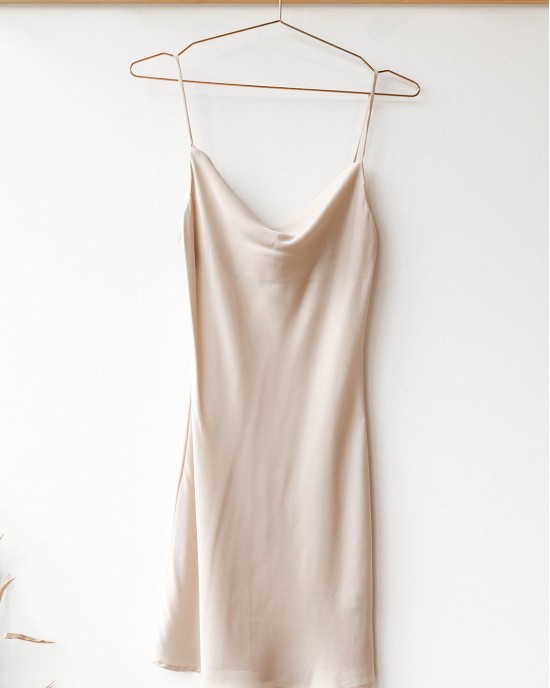 allison satin mini dress