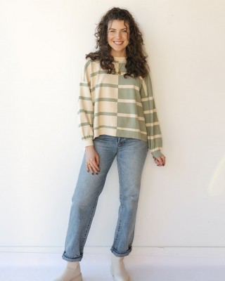 combo striped sweater