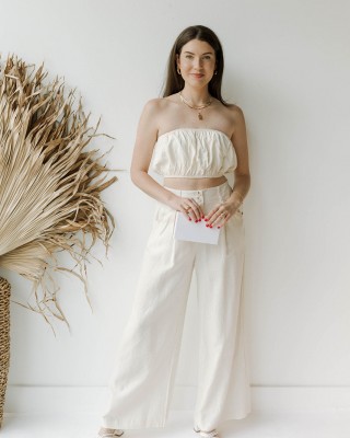 blushing bride bubble crop top