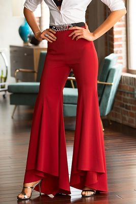 Women's High Waist Fashion Flare Pants  HE1603-02-02